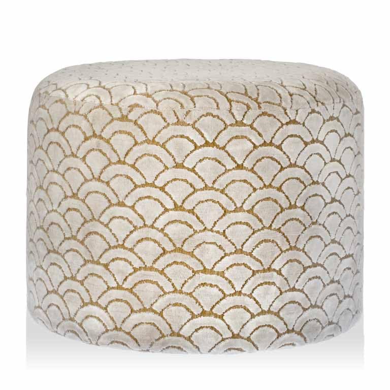 Riverdale Wohnmarke Hocker Nona 55cm Creme - Interieur & Dekoration
