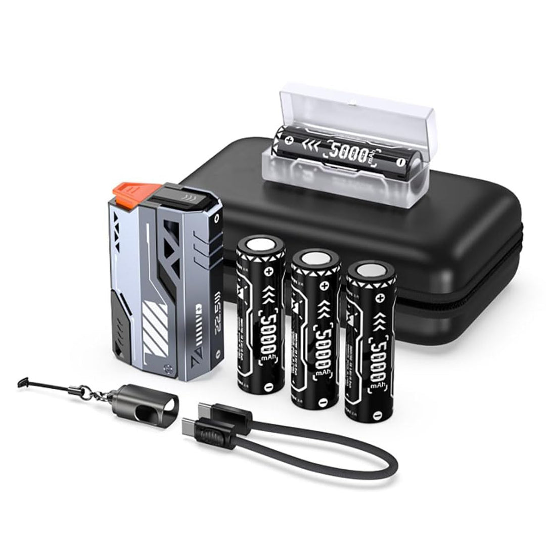 Power Bank Abnehmbarer Akku SchnellladegeräT 22.5w 20000mAh Zwei-Akku-Pack Mit C-C＆C-L Kabel, Tragba