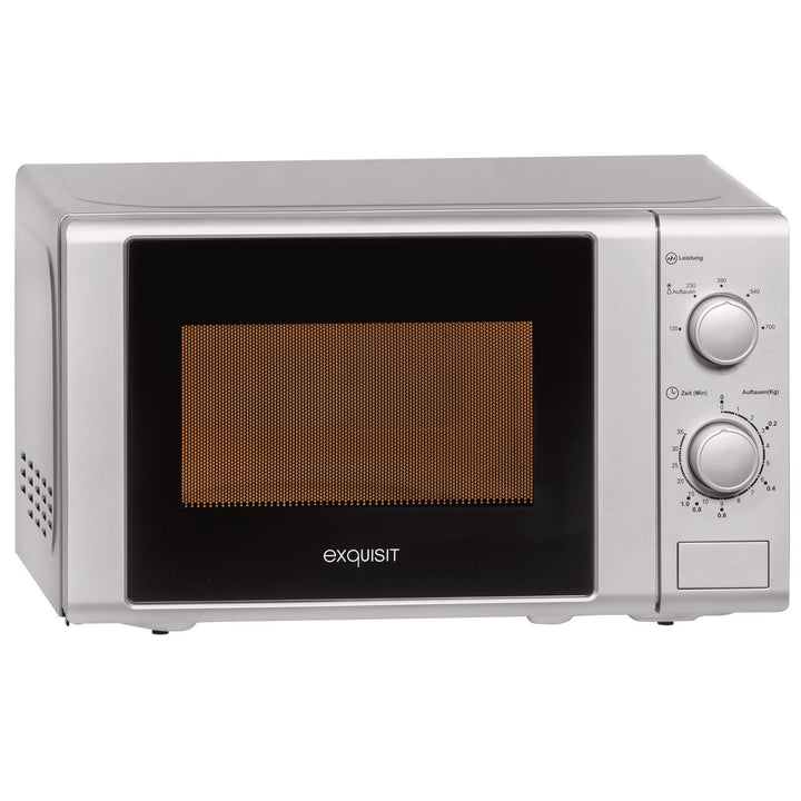 Exquisit® Mikrowelle, 700 W, 20 Liter, Drehteller 25 cm, modernes Design, lackierte Innenausstattung