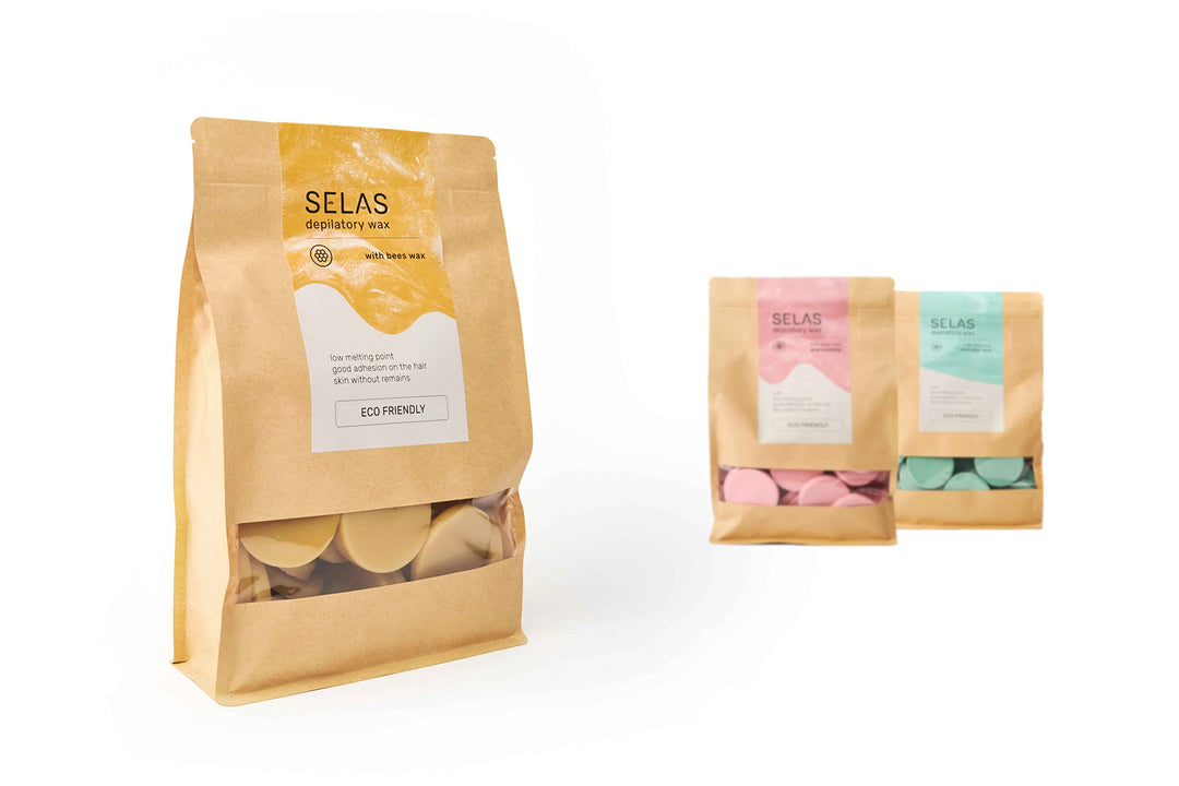 Enthaarungswachs 1Kg. SELAS. Zur Auswahl stehen Natur, Hagebutte oder Aloe Vera. Hergestellt aus nat