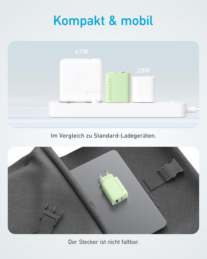 Anker 20W USB C Ladegerät, iPad Netzteil, Schnellladenetzteil, iPad Ladegerät, Kompatibel mit iPhone