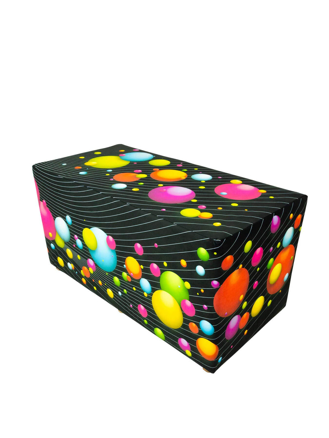 PSYWORK 80cm Sitzhocker Neon Happy Bubbles
