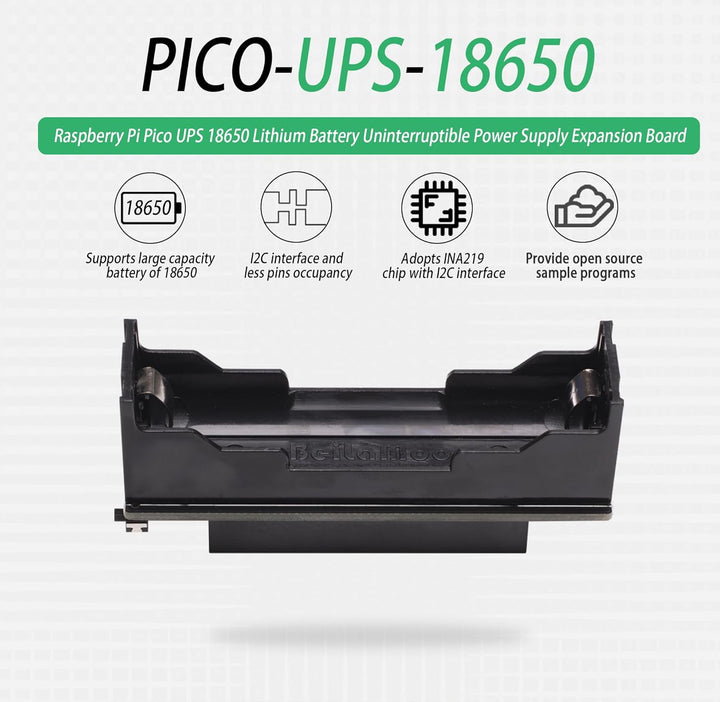 SEENGREAT UPS Module for Raspberry Pi Pico, Uninterruptible Power Supply UPS, Keeps Pico During Char