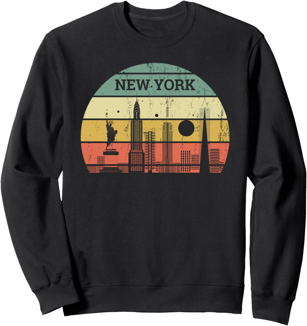 Vintage New York Retro Statue of liberty skyline souvenir Sweatshirt