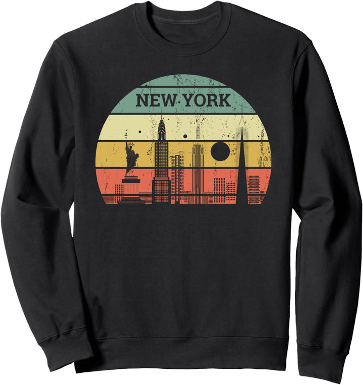 Vintage New York Retro Statue of liberty skyline souvenir Sweatshirt