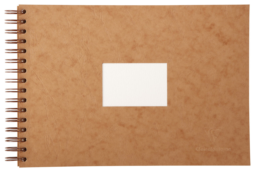Clairefontaine 96065C Reisealbum mit Doppelspirale Aquarellpapier Feinkörnig, Din A4, 21 x 29.7 cm,