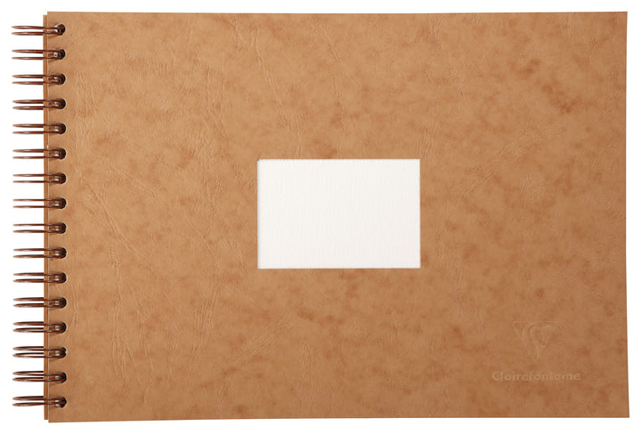 Clairefontaine 96065C Reisealbum mit Doppelspirale Aquarellpapier Feinkörnig, Din A4, 21 x 29.7 cm,