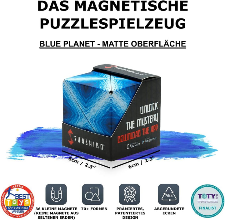 Shashibo Formwechsel-Box – Preisgekrönter, patentierter Zappelwürfel mit 36 Seltenerdmagneten – läss