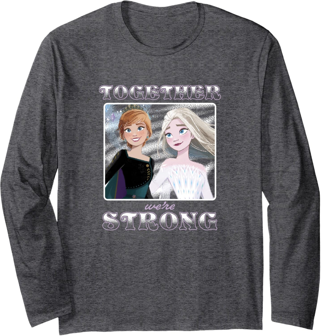 Disney Frozen 2 Anna & Elsa Together We're Strong Langarmshirt