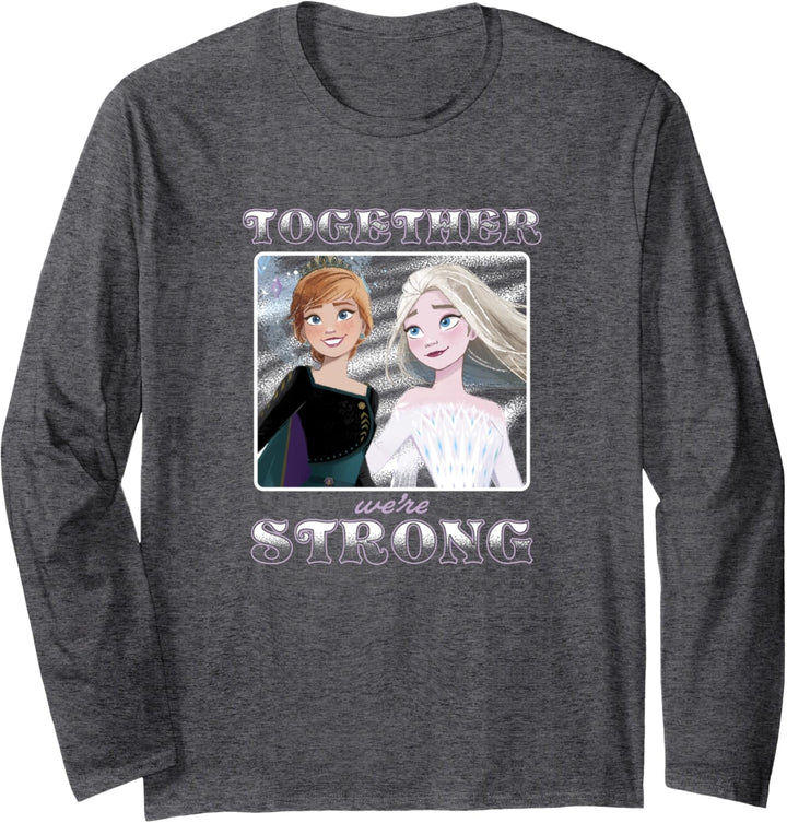 Disney Frozen 2 Anna & Elsa Together We're Strong Langarmshirt