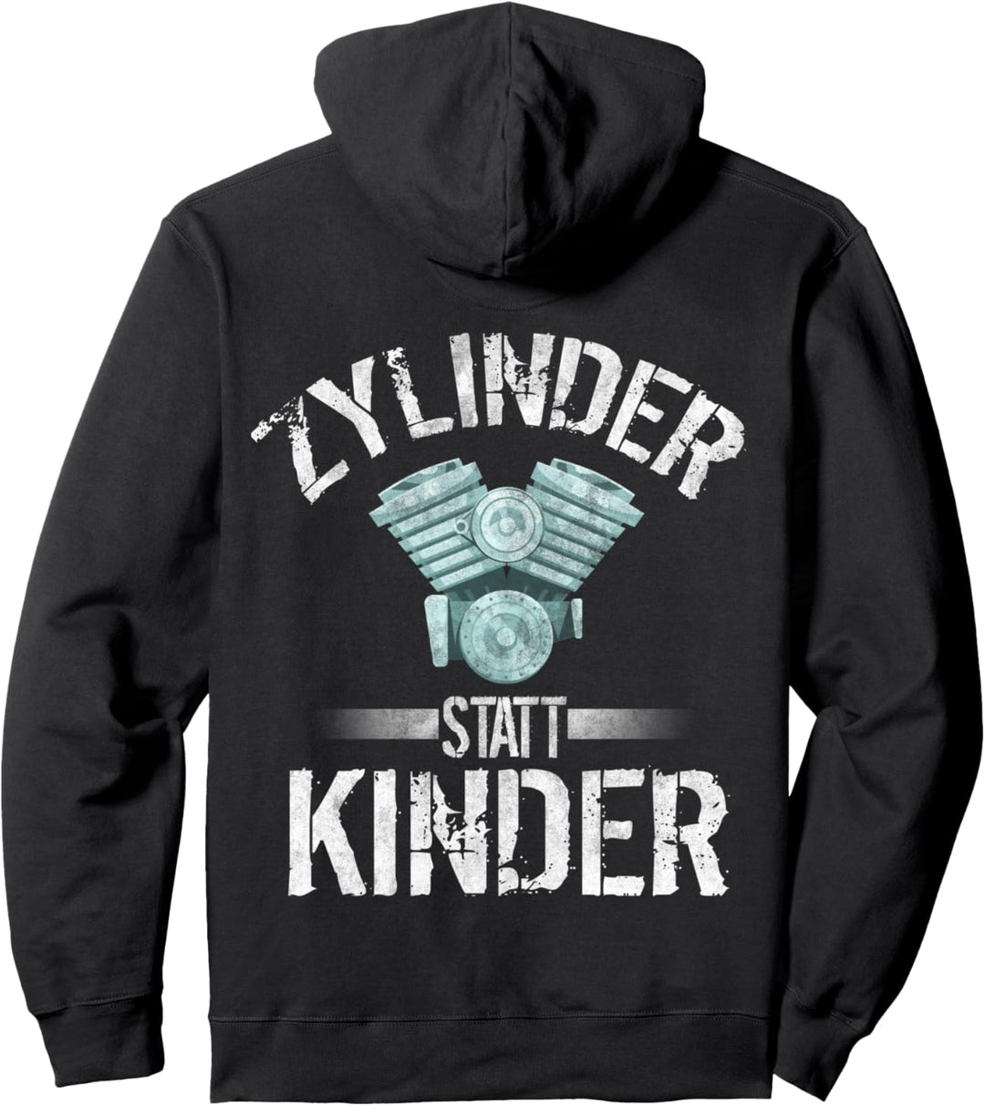 Zylinder statt Kinder Fridays For Hubraum Auto Tuning Spruch Pullover Hoodie