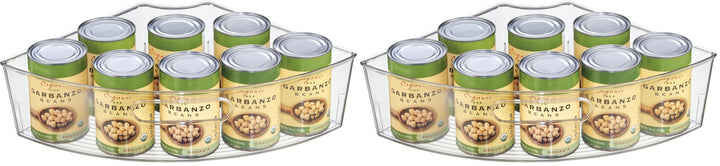 iDesign 62630EU Lazy Susan Schrank-Behälter 1/4, Durchsichtig, Farblos (Packung mit 2) Bezbarvé 1/4
