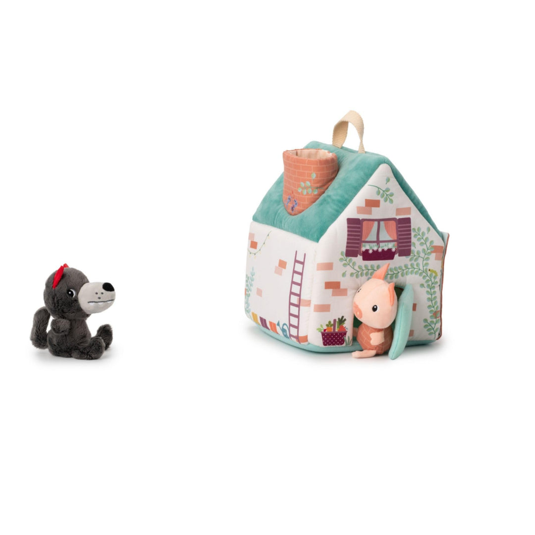 Lilliputiens - Haus des Wolfs und der DREI kleinen Schweinchen - Stoffspielzeug inspiriert vom berüh