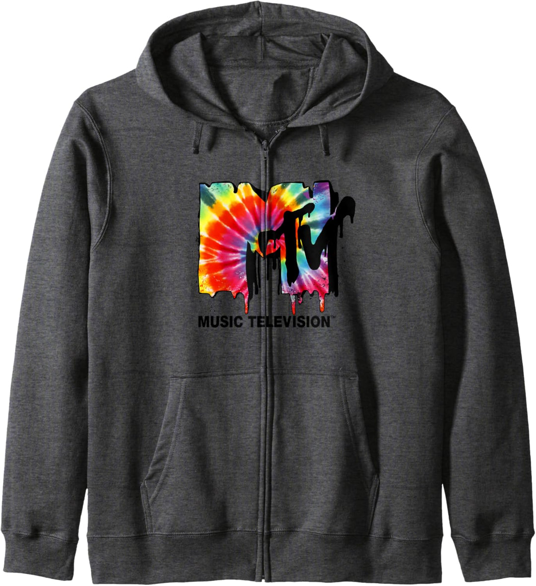 MTV Logo Tie Dye Drip Kapuzenjacke