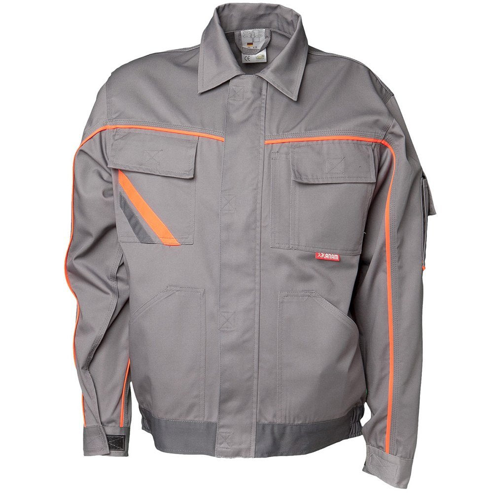 Planam Grösse 66 Herren Visline V2 Bundjacke zink orange schiefer Modell 2480