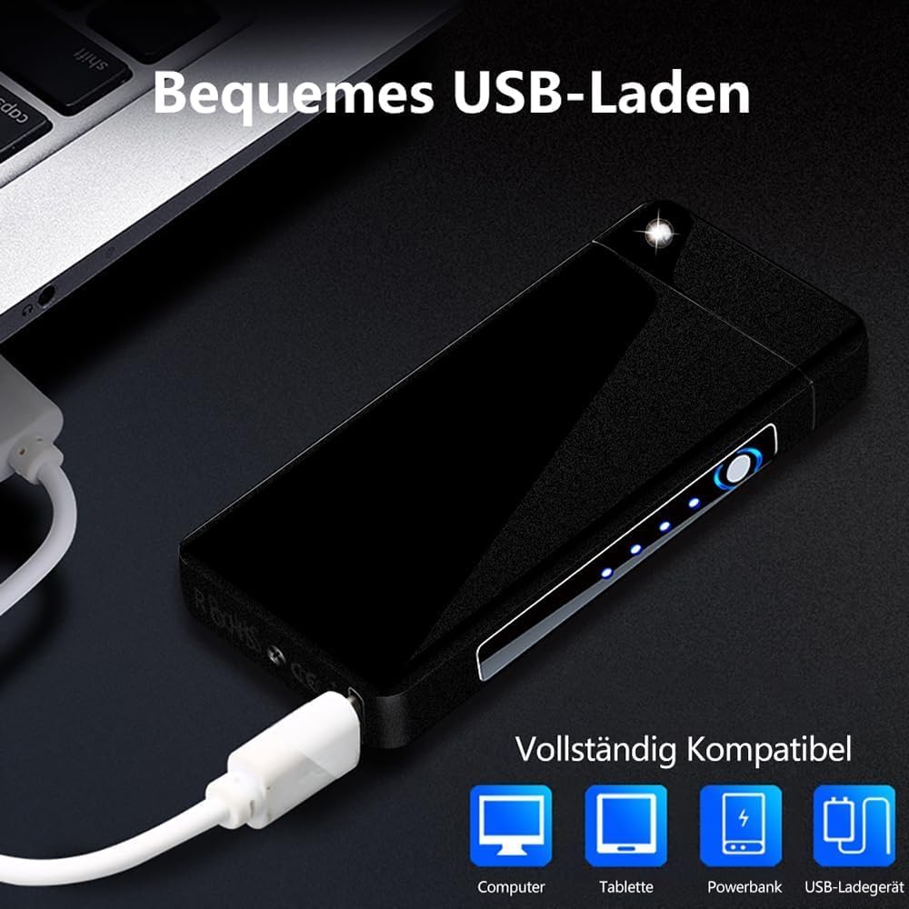 GADATOP Arc Plasma Flamme Feuerzeug USB wiederaufladbares, winddichtes elektrisches Feuerzeug für Ke