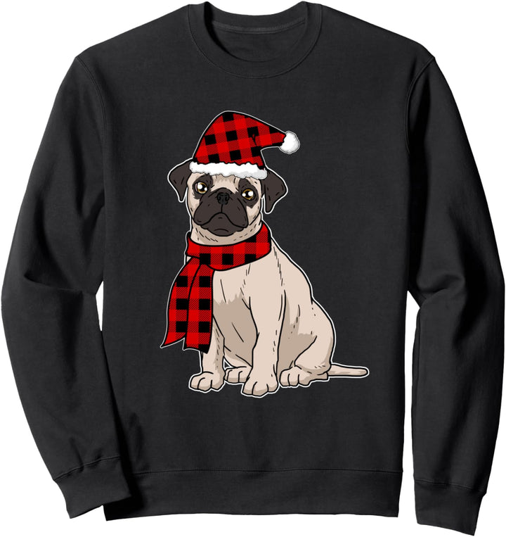 Lustiges Mops Weihnachten Pug Hunde Sweatshirt
