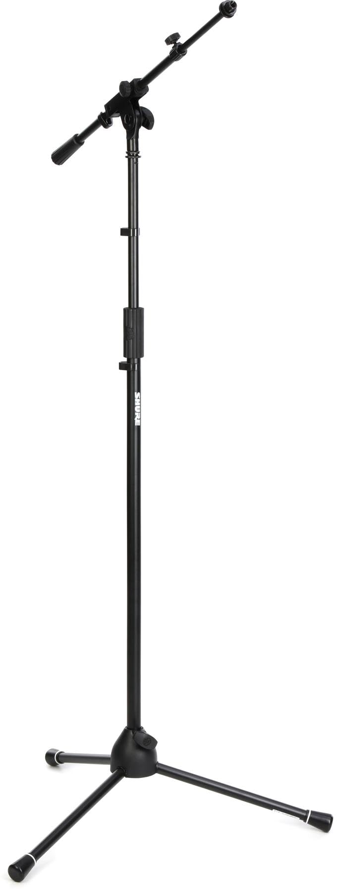 Shure by Gator Höhenverstellbarer Mikrofonständer mit Dreibein-Sockel und Teleskop-Galgenarm, schwar