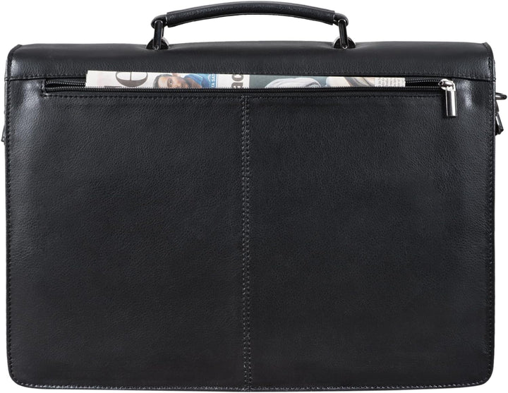 STILORD 'Angelo' Vintage Aktentasche Echtleder mit 15.6 Zoll Laptop-Fach Grosse Businesstasche mit Z
