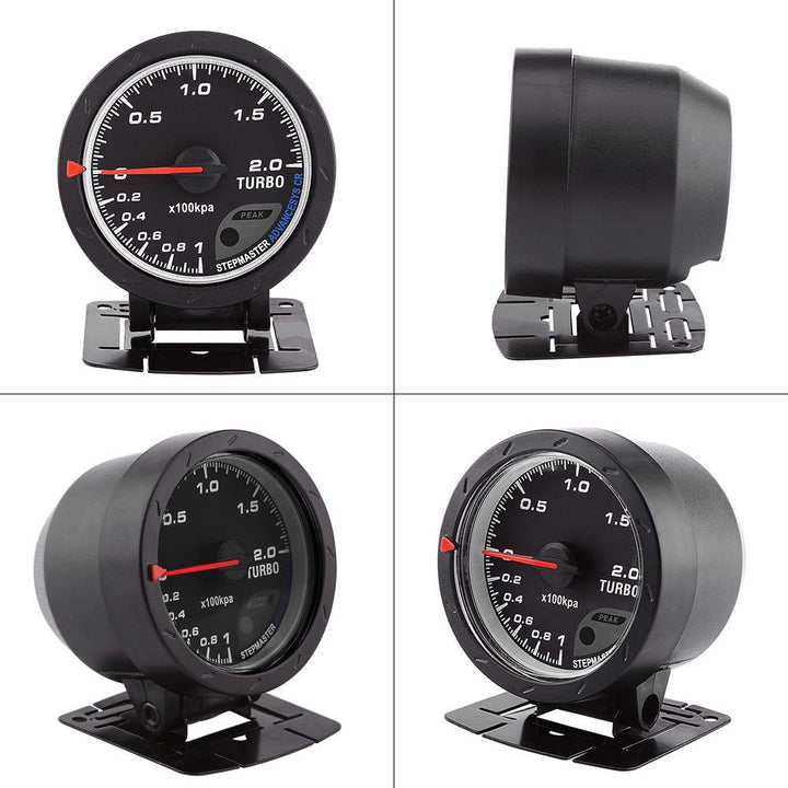 Ladedruck Anzeige, Fydun Ladedruckanzeige Universal 60mm LED Turbo Ladedruckanzeige Schwarz Shell fü