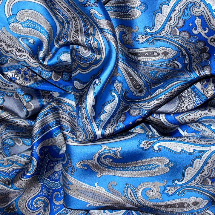 Lorenzo Cana Damen Seidenschal aufwändig bedruckt Paisley Muster Tuch 100% Seide 50 cm x 165 cm harm