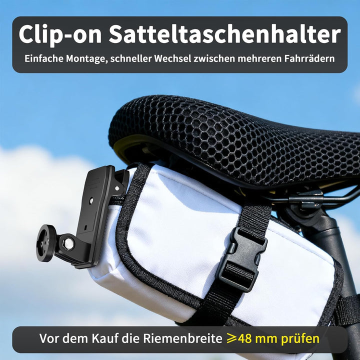 EFEALL Satteltaschen Halterung für Garmin Radar, 360° Drehbar & Neigbar Varia Halterung, Rutschfeste