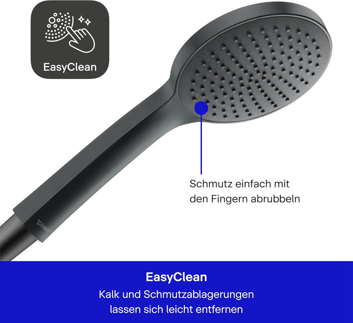 Duravit Universal Duschkopf, Duschbrause Strahlart Rain, Handbrause rund (Ø 110 mm), Brausekopf mit