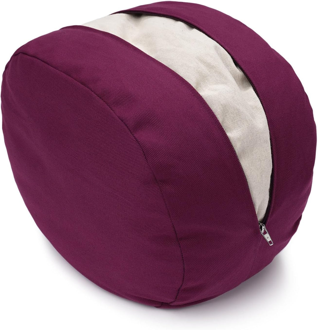 Yogabox Glückssitz® Yogakissen OVAL - regional hergestellt aubergine, aubergine