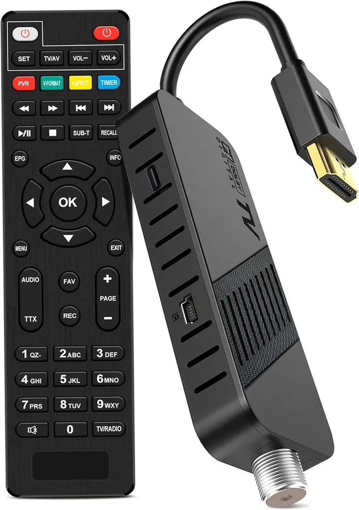LEYF DVB-S2 Sat Receiver, Full HD 1080P HDMI TV Stick, Satelliten Receiver, Versteckt hinter TV, Dig