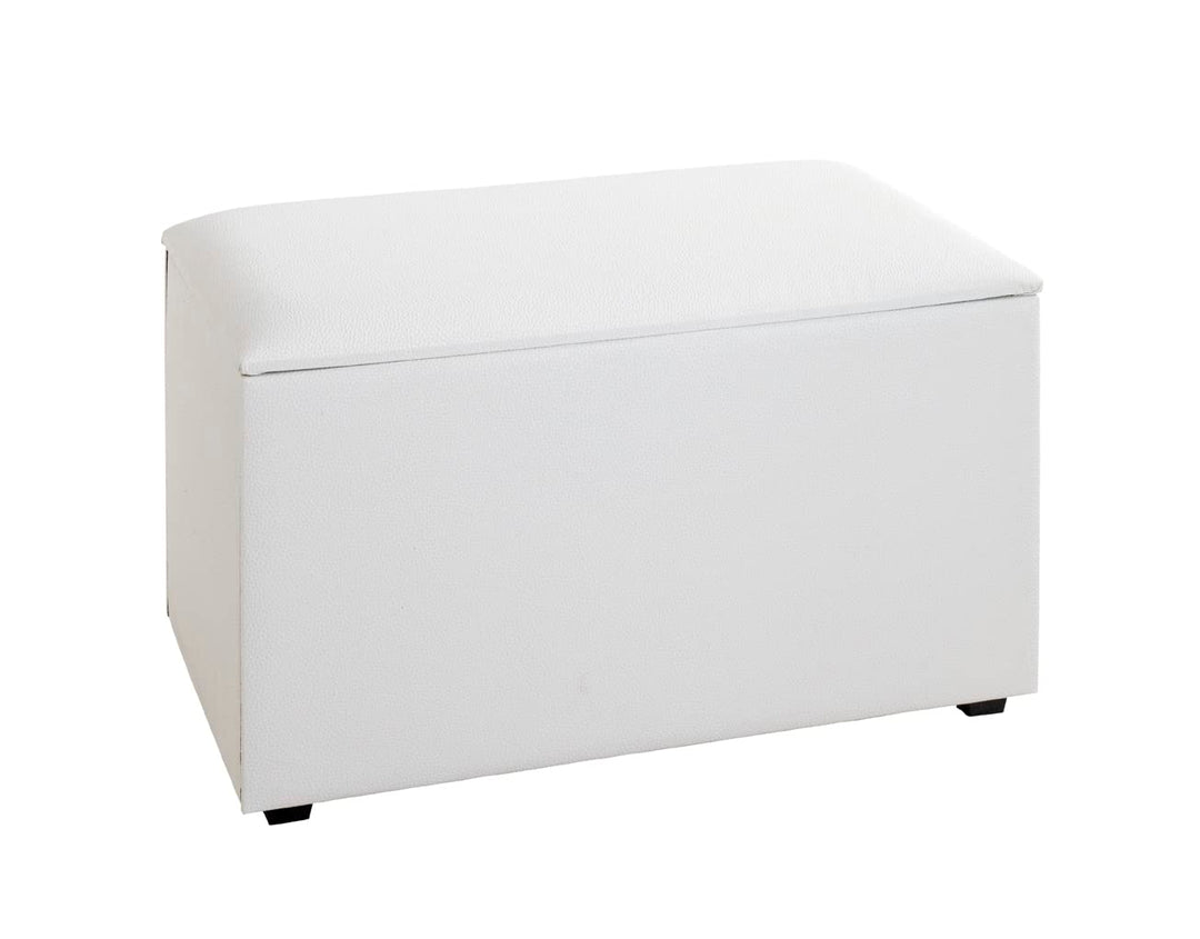 HAKU Möbel Sitztruhe, Kunstleder, weiss, B 65 x T 40 x H 42 cm weiss 65 x 40 x H 42 cm Weiss, weiss