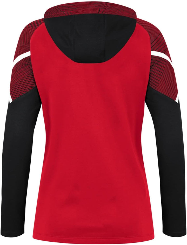 JAKO Damen Kapuzenjacke Performance, Royal/Weiss/Marine,6897, Rot/Schwarz