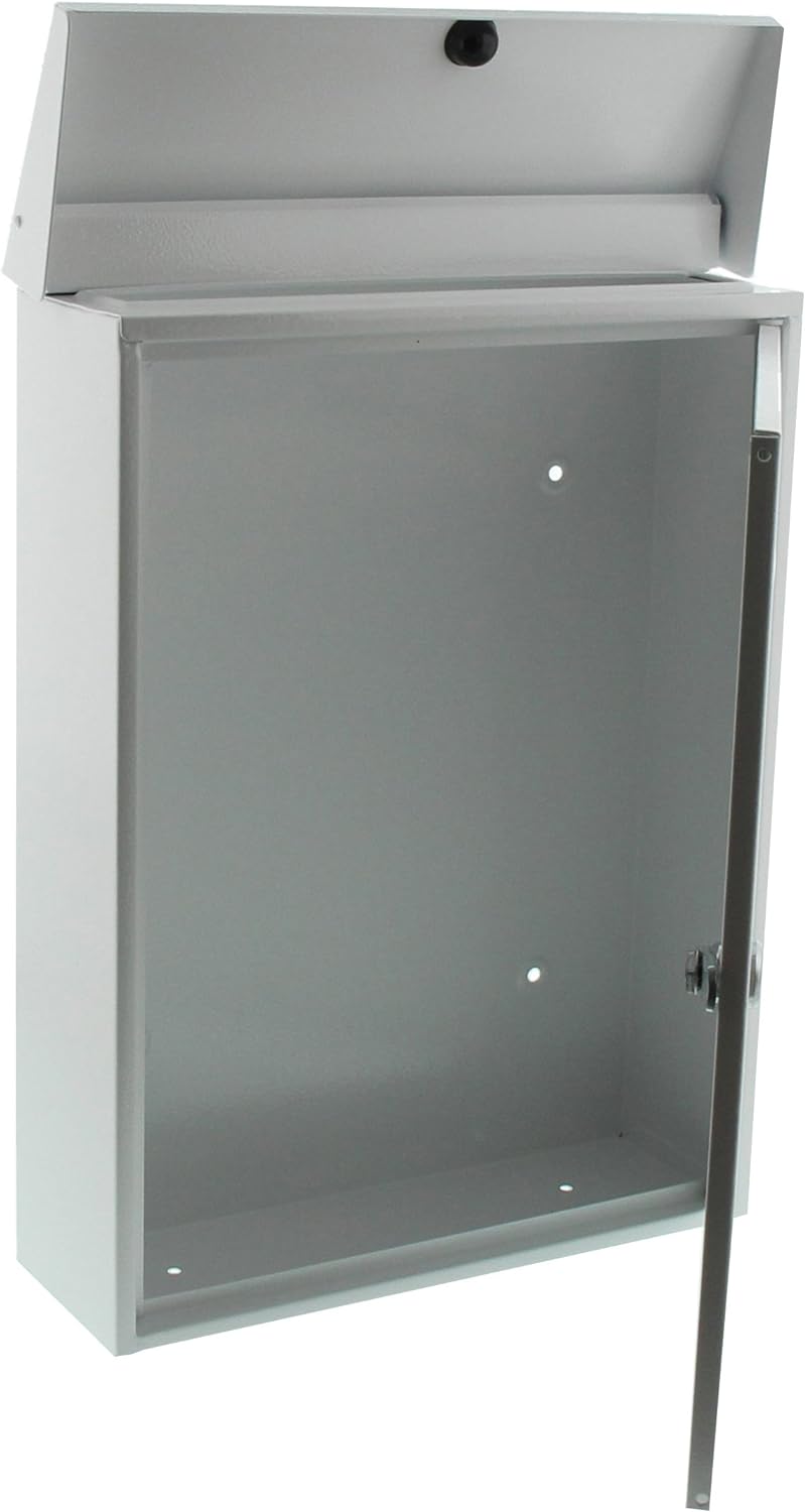 Burg-Wächter Briefkasten, Namensschild, A4 Einwurf-Format, Verzinkter Stahl, Strukturlackiert, Lette