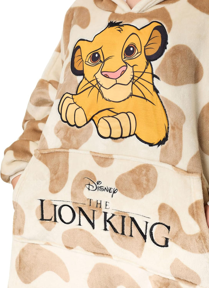 Disney tragbarer Decken-Hoodie | Kapuzenpullover für Erwachsene mit thematischem Aufdruck, Einheitsg