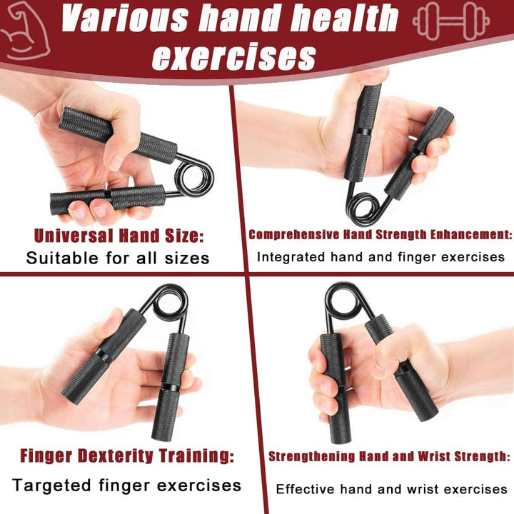 Handtrainer Unterarmtrainer, 4er (50-200LB) Metall Griffkraft Trainer Set mit Fingerstrecker, Handtr