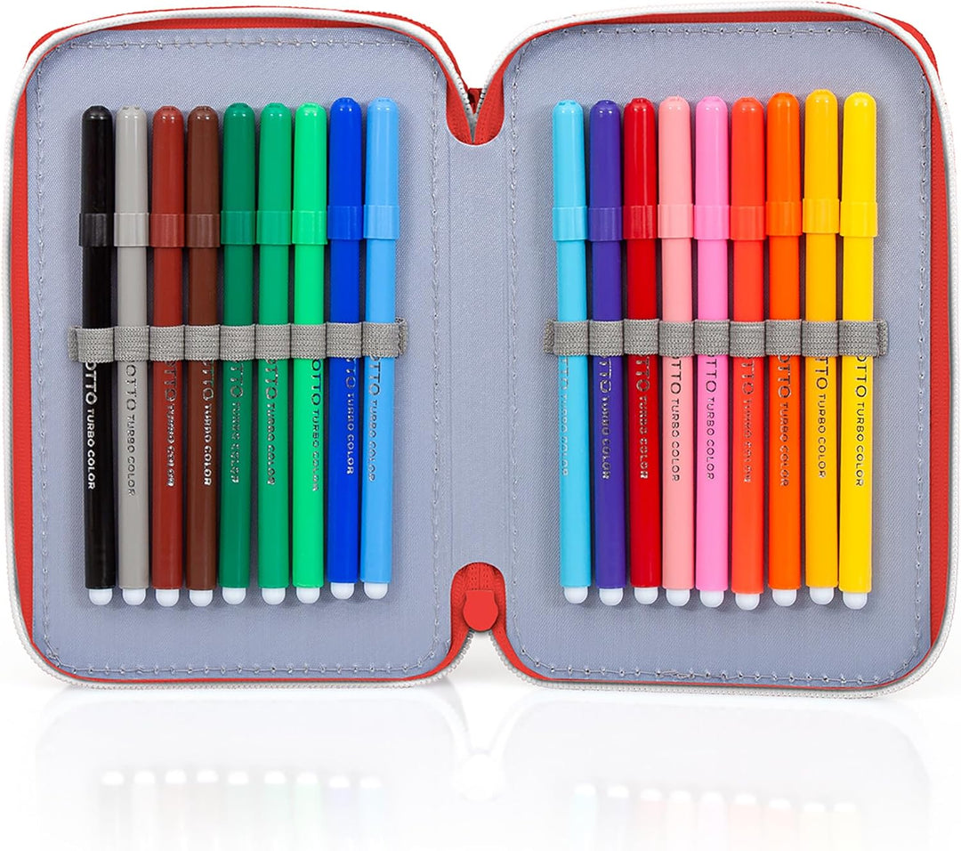 Clondo Federmäppchen Kinder, für Avengers Fan, 3 Organisierte Fächer, Federtasche Junge Gefüllt, Mäd