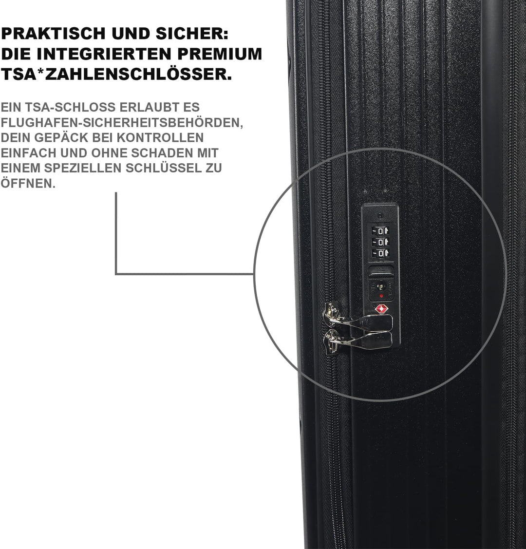 Erweiterbares Hartschalenkoffer Set, mit deutschem Polycarbonat hergestellt, 3-teilig, Spezielles Fr