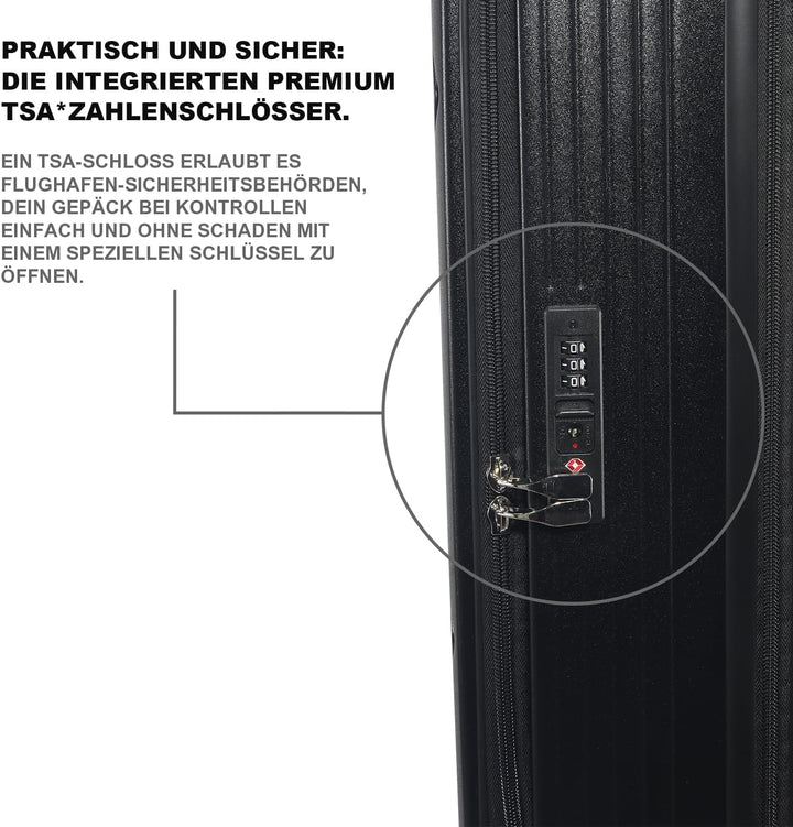 Erweiterbares Hartschalenkoffer Set, mit deutschem Polycarbonat hergestellt, 3-teilig, Spezielles Fr