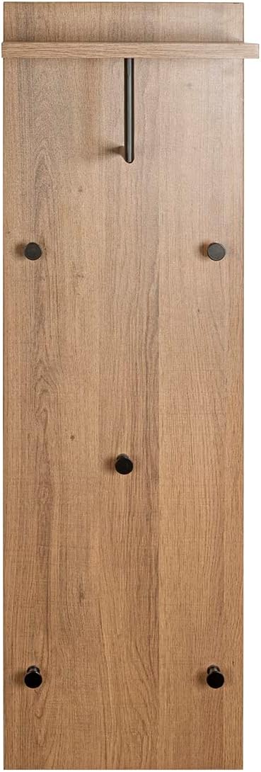 HAKU Möbel Wandgarderobe, eiche, schwarz, 30 x 20 x H 100