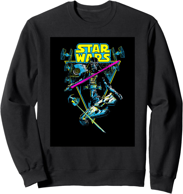 Star Wars Darth Vader Battle Vintage Retro Triangle Sweatshirt