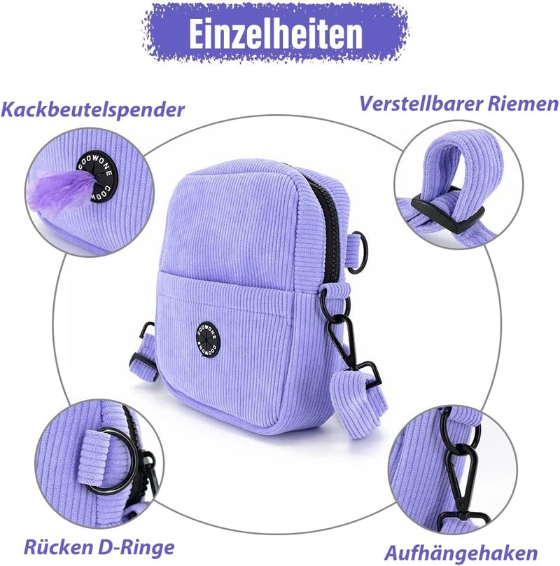 COOWONE Hundeleckerli-Tasche Hundespaziergangstasche für Leckerlis, Knabbereien, Spielzeug, Weiche C