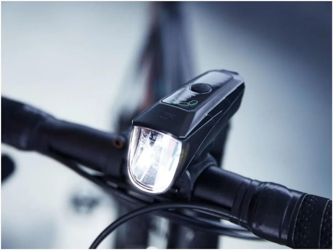 LED Fahrrad Leuchten Set mit USB-C Fahrradbeleuchtung Licht 15/30/70 Lux Automatische Lichtsteuerung