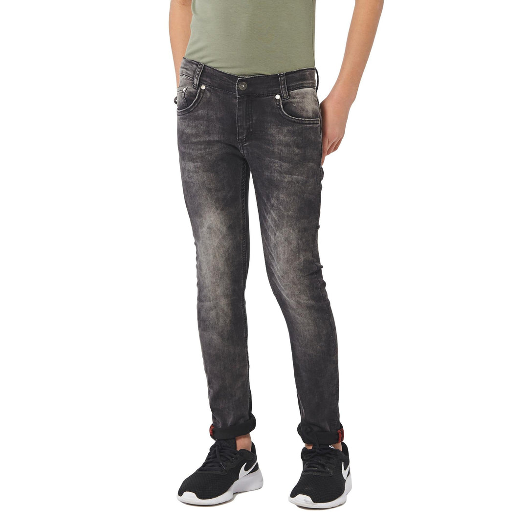 Blue Effect Jungen Slim Jeans - Skinny, Ultrastretch , Schwarz (Black denim) , 170