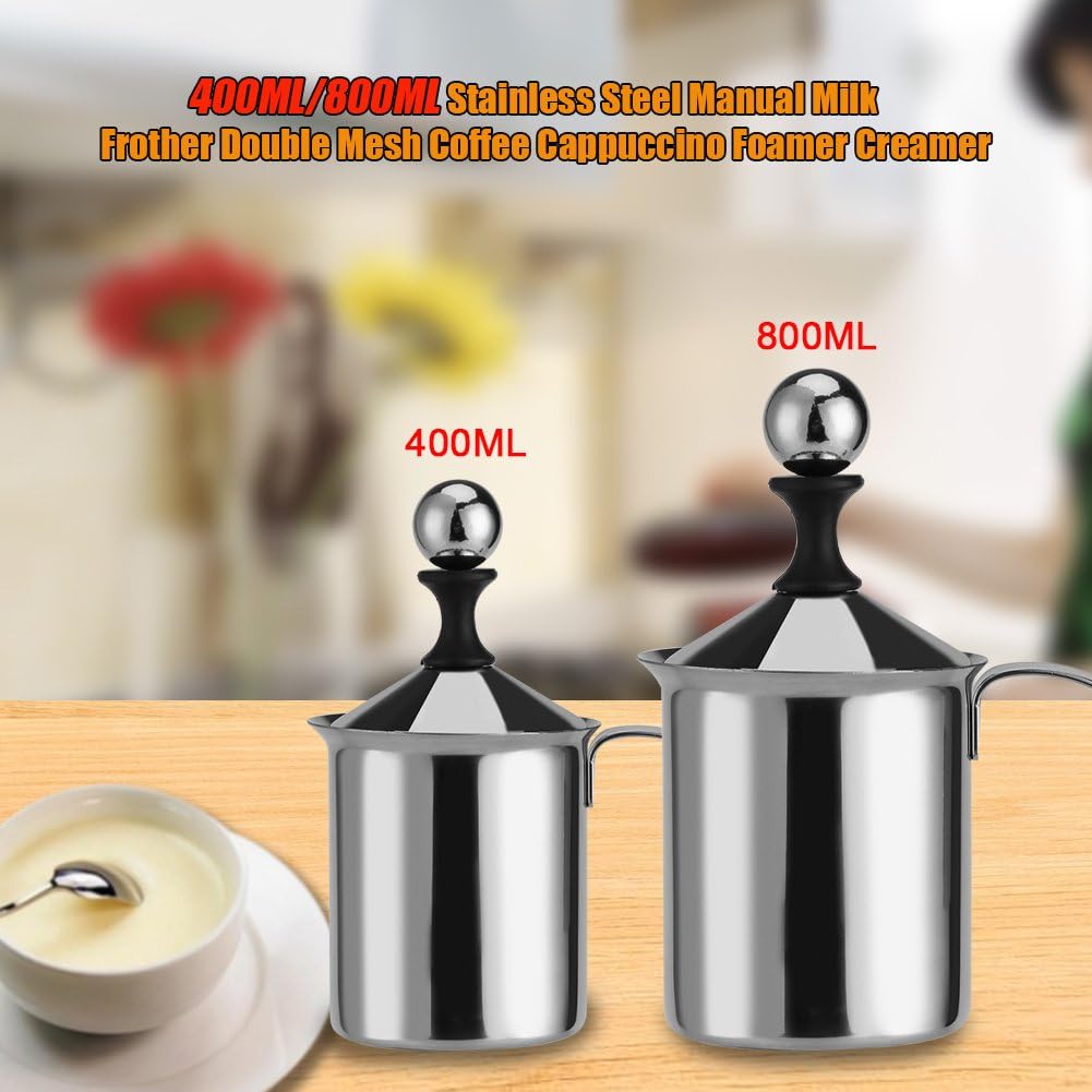 Handheld Milchschäumer Aus Edelstahl Double Mesh Kaffee Cappuccino Foamer Creamer Handbuch Milchaufs