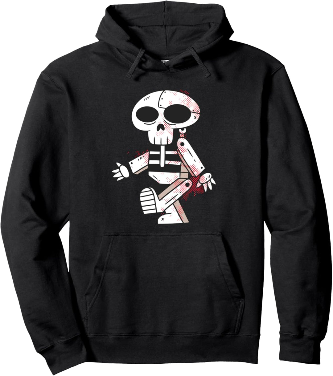 Roboter Skelett Pullover Hoodie