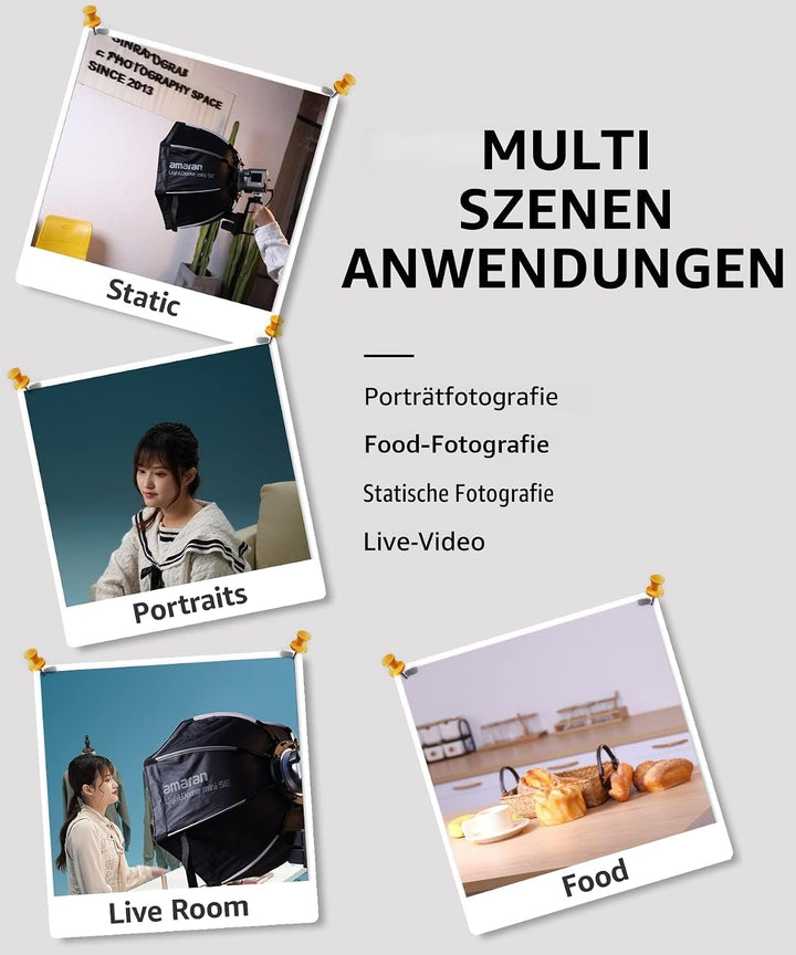 Amaran 60x S - LED Dauerlicht für Fotografen, Studio - Monolight Punktquelle, Zweifarbiges Videolich