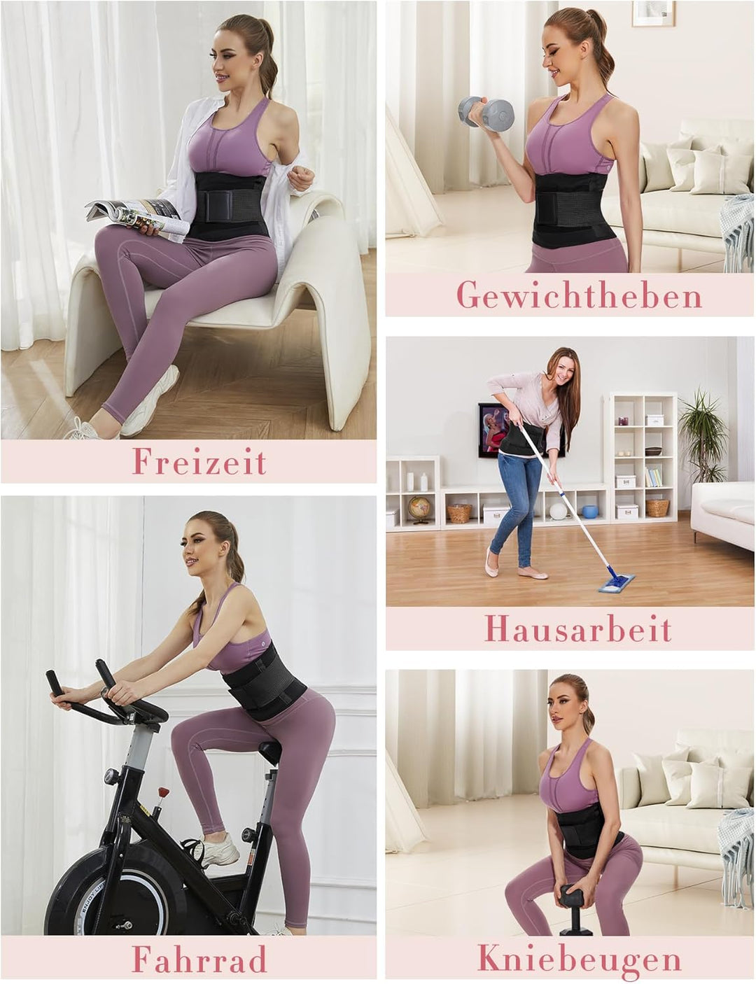 SIHOHAN Bauchweggürtel, Fitness Gürtel Verstellbarer, Taille Trimmer Gürtel Fitnessgürtel, Abnehmen