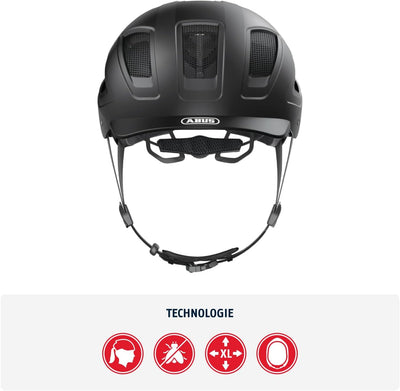 ABUS Stadthelm Hyban 2.0 - Fahrradhelm mit Rücklicht, ABS-Hartschale, guter Passform - für Damen und