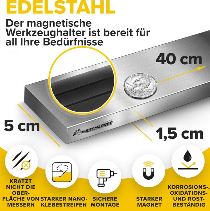 Messer Magnetstreifen mit Kleber (40 CM), 40 CM