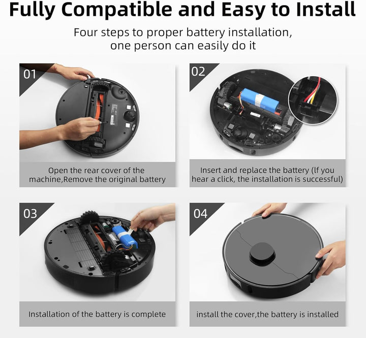 K KYUER New Staubsauger Akku Kompatibel mit Laresar L6 Pro VIOMI S9 Ultenic T10 Robotic Vacuum Clean