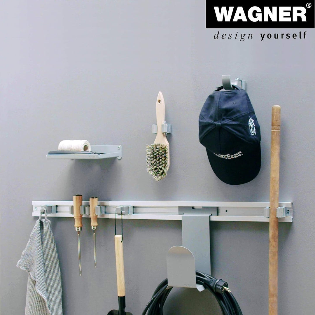 WAGNER - hooks4tools - Gerätehalter SCHLAUCH/KABEL - 127 x 103 x 245 mm, Stahl beschichtet Ral 9006,